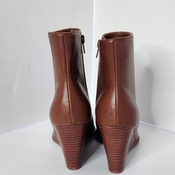 DOLCE VITA Rupart Square Toe Brown Wedge Bootie Size 10 - Picture 4 of 8